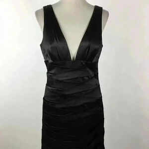 EUC Laundry Black Silk Dress sz 8